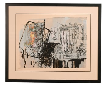 Uri Lifshitz Signed Lithograph Framed