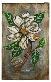 Nico B. France Signed Galvanized Metal Painting
