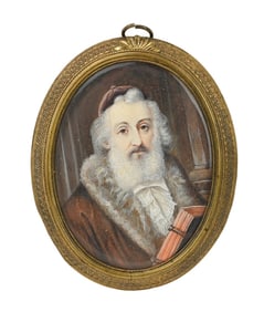 Antique R. Melli 18th C. Signed Portrait Miniature