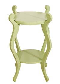 Maine Cottage Carved Painted Fiddlehead End Table
