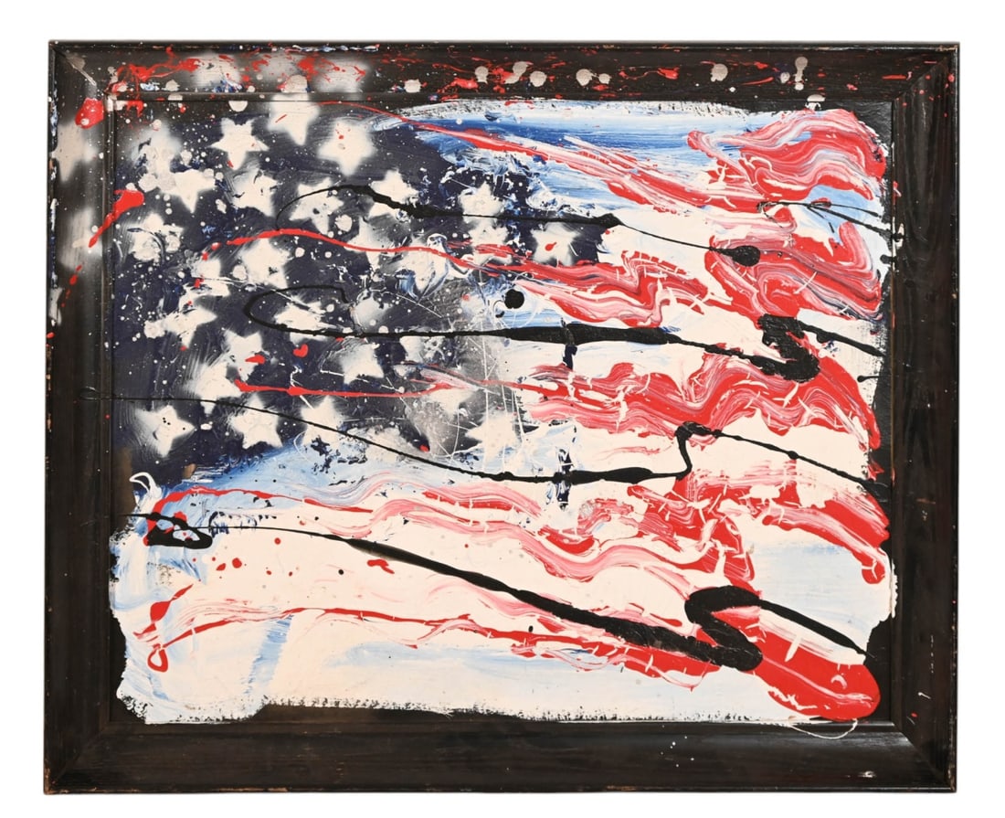 Expressionist Oil Painting of American Flag (1 of 8)