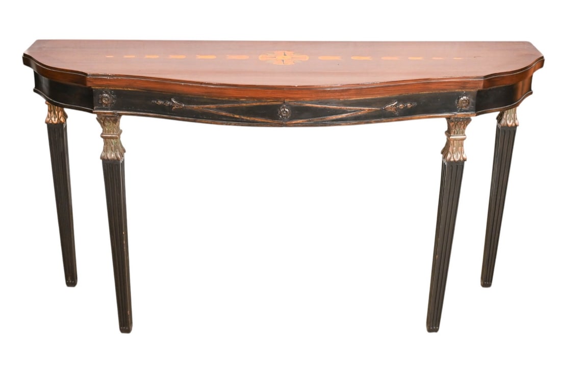 French Directoire Style Carved Painted Demi Lune (1 of 11)