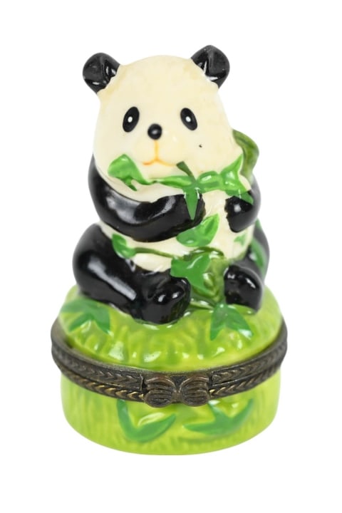 Limoges France Hand Painted Panda Porcelain Box (1 of 10)