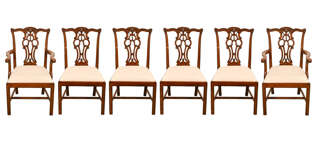 6 Maitland Smith Upholstered Thistle Back Chairs (1 of 20)