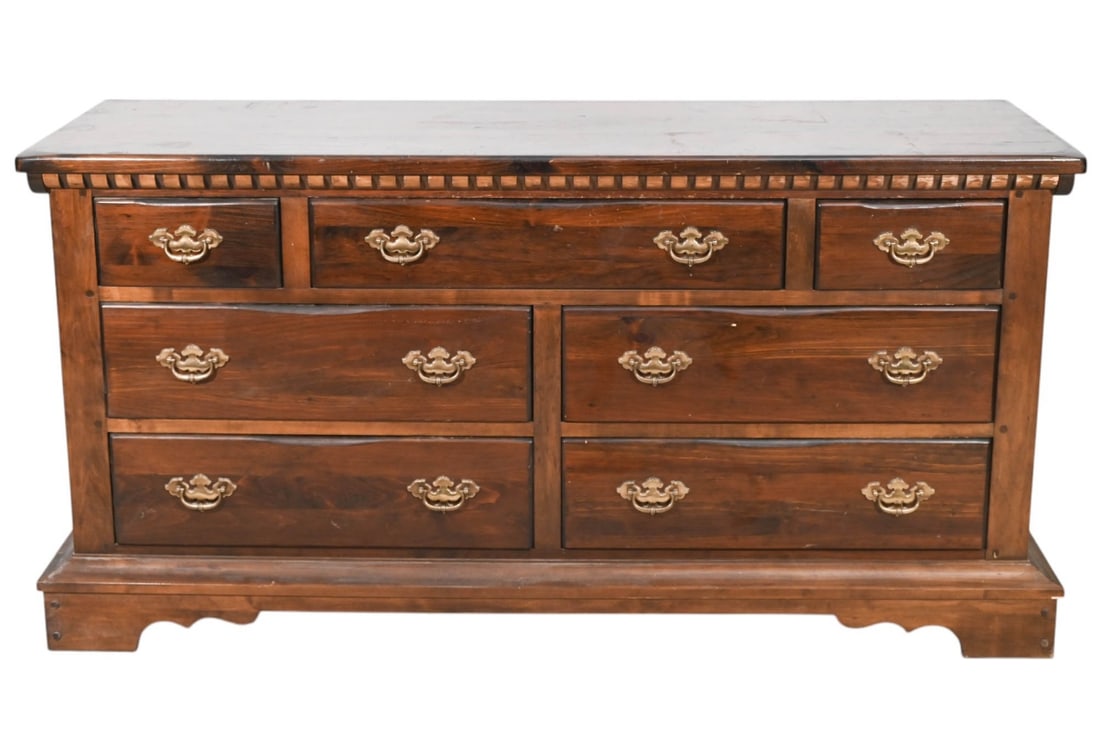 Pennsylvania House 7 Drawer Dresser: Pennsylvania House Hand Carved 7 Drawer Dresser.Measures 34 inches x 67 inches x 19 inches.