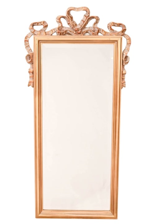 Carolina Mirror Company Gilt Bow Motif Pier Mirror (1 of 9)