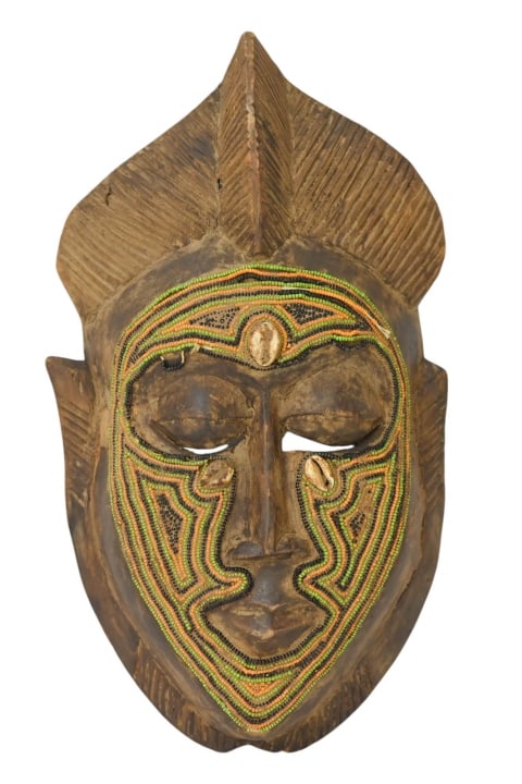 African Passport Beaded Mask Baoule Senegal (1 of 9)