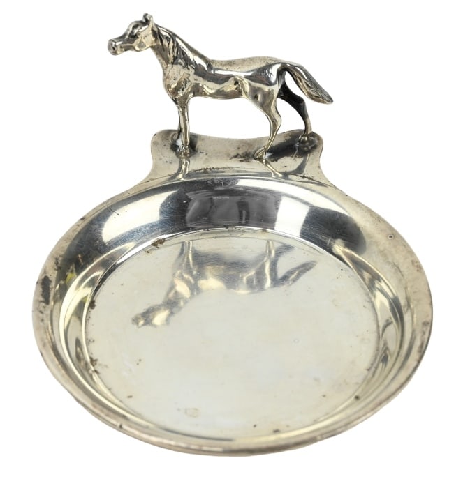 Antique Gorham Sterling Race Horse Trinket Dish (1 of 9)