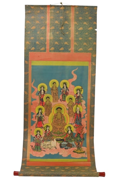 Antique Japanese Scroll 13 Buddhas (1 of 17)