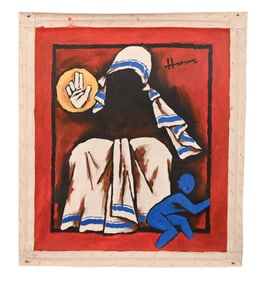 Maqbool Fida Hussain  Acrylic Panting on Canvas