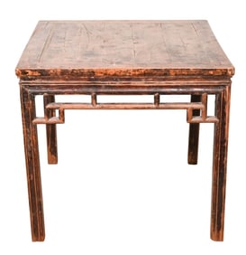 Antique Ming Square Hand Carved  Table