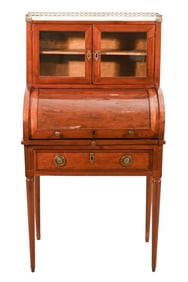 Antique Louis XVI Style Directoire Cylinder Desk