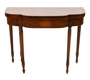 Antique Federal Style Carved Mahogany Card Table