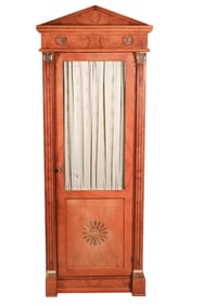 Empire Style Satin Wood Gilt Bronze Mount Vitrine