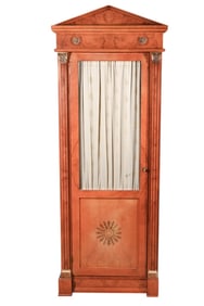 Empire Style Satin Wood Gilt Bronze Mount Vitrine