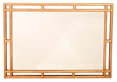 Chippendale Style Carved & Gilt Beveled Mirror