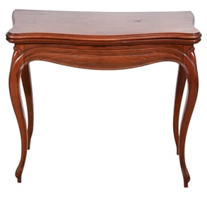 Louis Philippe Style Flip Leather Top Game Table