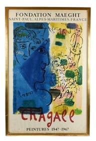 Chagall 1967 Foundation Maeght Gallery Poster