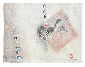 Hoi Lebadang Signed Lithograph Embossed Paper