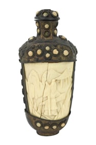Antique Chinese Carved Bone Snuff Bottle