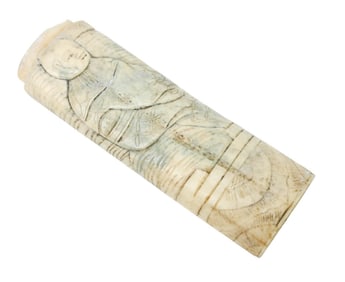 Possibly Meiji Period Carved Bone Handle