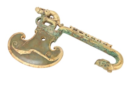 Chinese Carved Hardstone Hand Ax