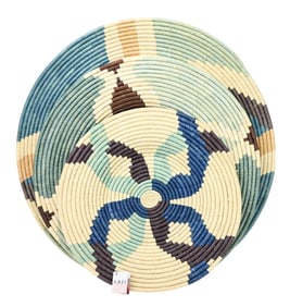 3 Uganda Hand Woven Straw Table Top Weavings