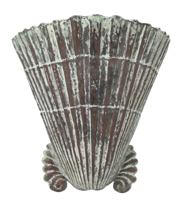 Art Deco Style Copper Shell Form Wall Planter (1 of 8)