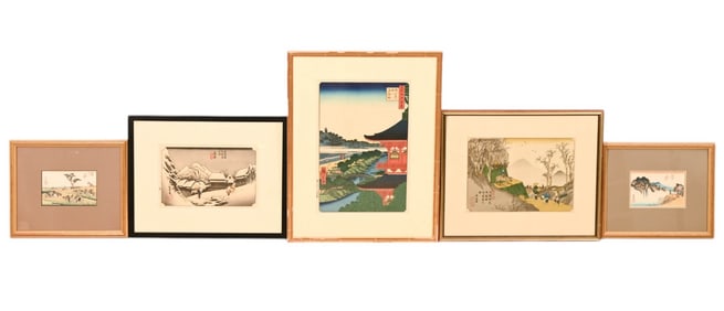 5 Utagawa Hiroshige I Woodblock Prints 53 Station