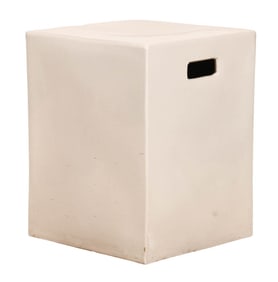 Ceramic Glazed Ivory Garden Stool