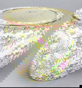 Chinese Hand Painted Porcelain Fish Bowl Planter