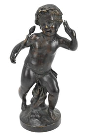 Bronze Tone Putti Statue Maitland Smith