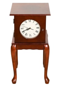 Queen Anne Style Side Table Built in Quartz Clock