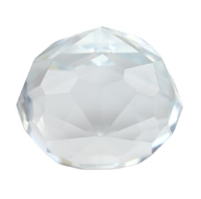 Antique Bezel Cut Crystal Art Glass Paperweight