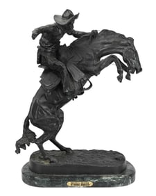 Frederick Remington Bronze Statue Bronco Buster