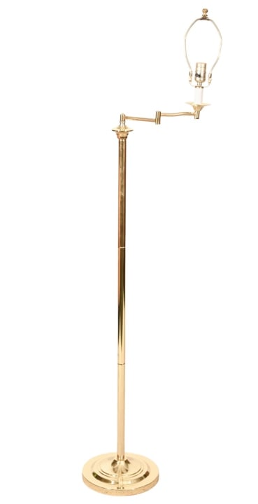 Regency Brass Extendable Standing Floor Lamp (1 of 8)