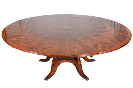 Regency Crotch Mahogany Ocular Extendable Table