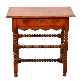 William and  Marry Top Drawer Cherry Side Table