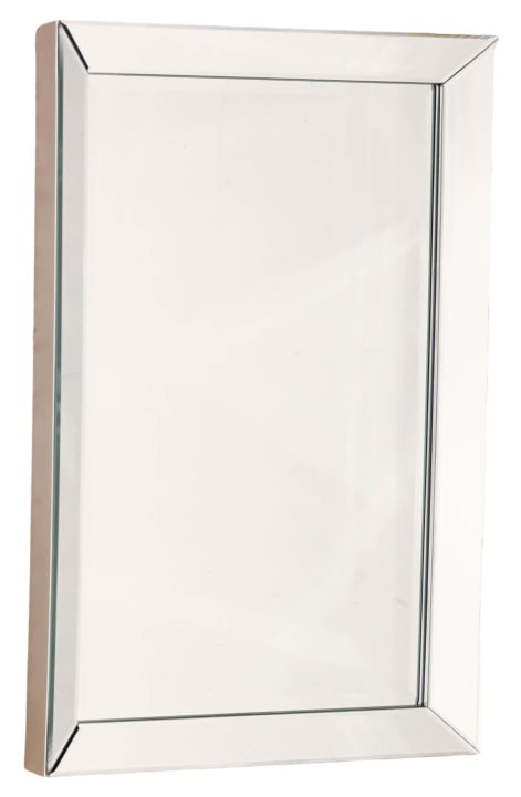 Modern Silver Tone Beveled Multi-Panel Wall Mirror (1 of 8)
