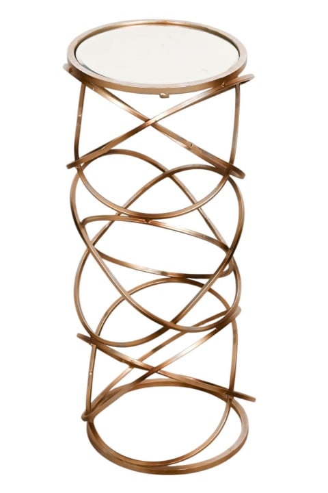 Mid Century Deco79 Style Mirrored Top Accent Table (1 of 7)