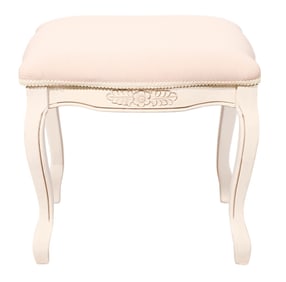 French Provincial Carved Upholstered Vanity Bench