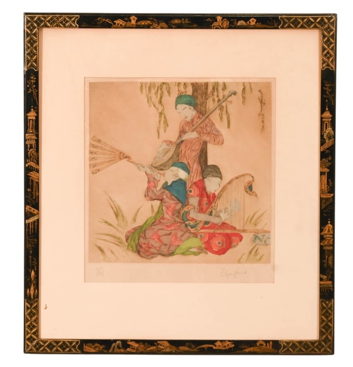 Elyse Ashe Lord Signed Engraving Titled Musicians (1 of 9)