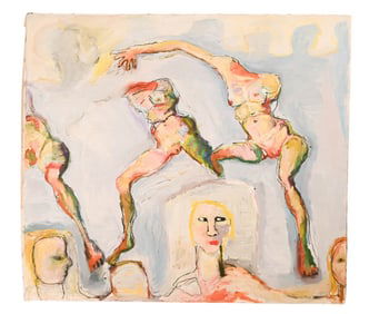 Elizabeth Silver Expressionist Oil Painting Nudes