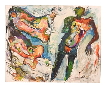 Elizabeth Silver Expressionist Oil Painting Nudes