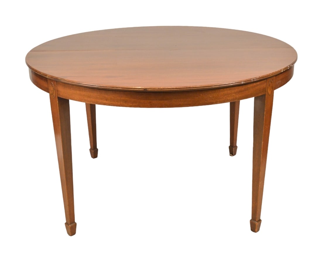 Art Nouveau Round Wooden Dining Table (1 of 6)