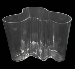Modernist Alvar Aalto Glass Vase by Iittala