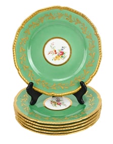 6 Gilman Collamore Gilded Gold Floral Plates