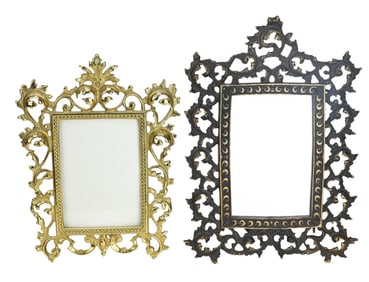 Pair Gilt Bronze Rococo Style Picture Frames