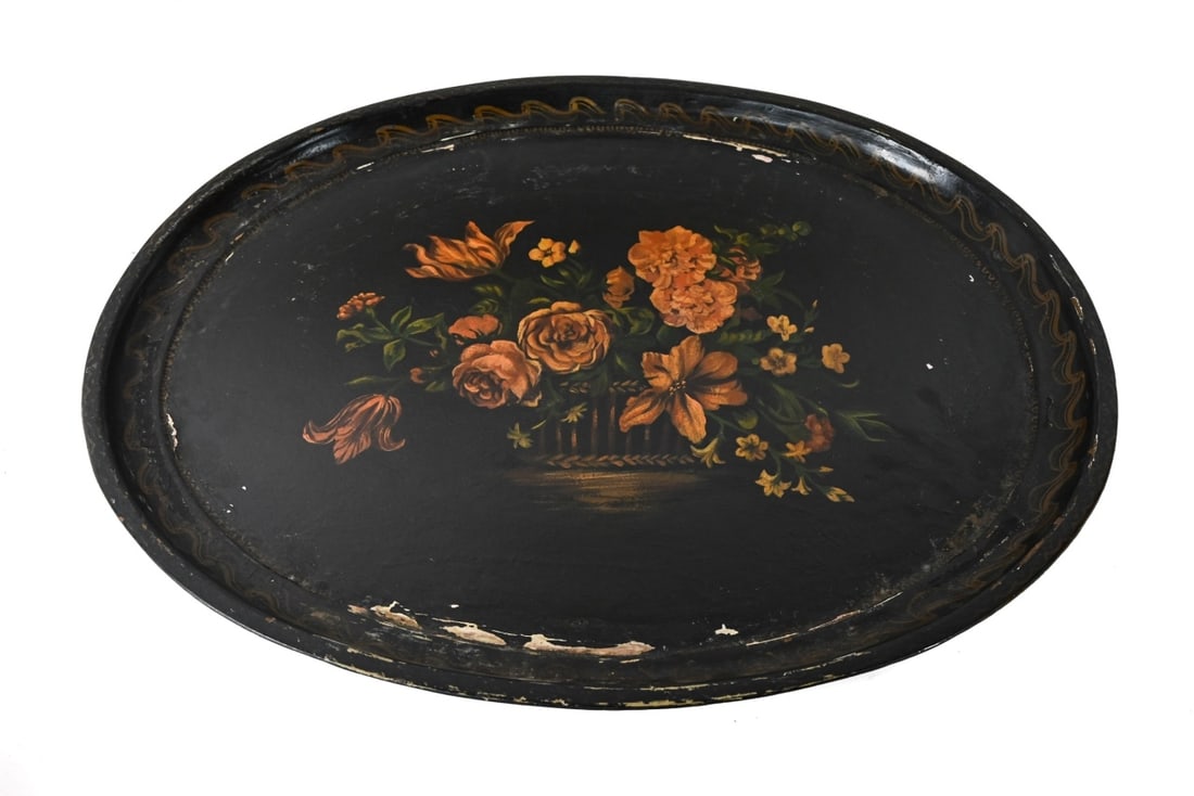 Antique Papier Mache Hand Painted Table Top Tray (1 of 7)
