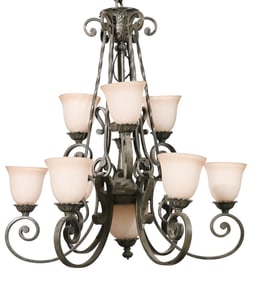 Large Quoizel Barrington 9 Light Chandelier